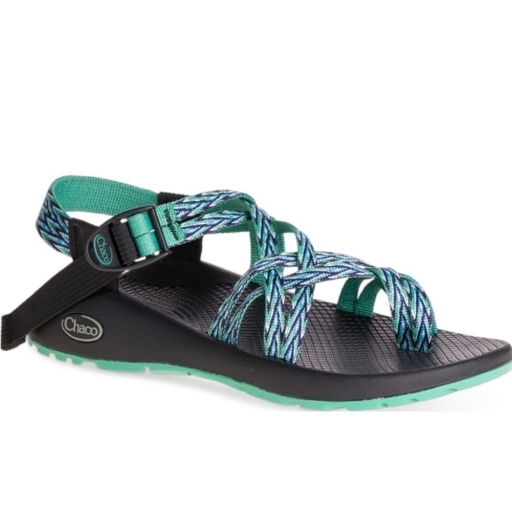 Chaco ZX/2 Dual Strap Rapid Pro Vibram Outdoor Hiking Sandals Blue Green Size 8